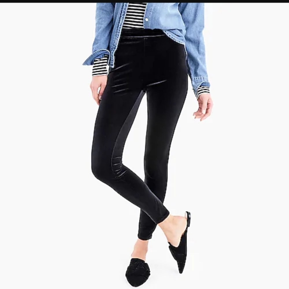 J.Crew Stretch Black Velvet Legging (NWT)